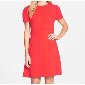 Eliza J Red Short Sleeve Sheath Dress Women's 14 Work Dress Business Casual New